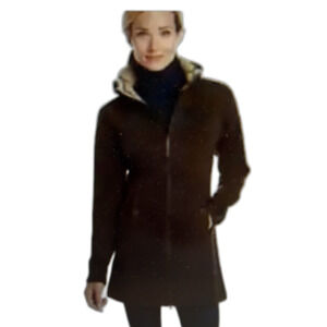 Outdoor Research Salida Long Hoodie XS Wool Blend Zip Up Brown Outdoor Winter